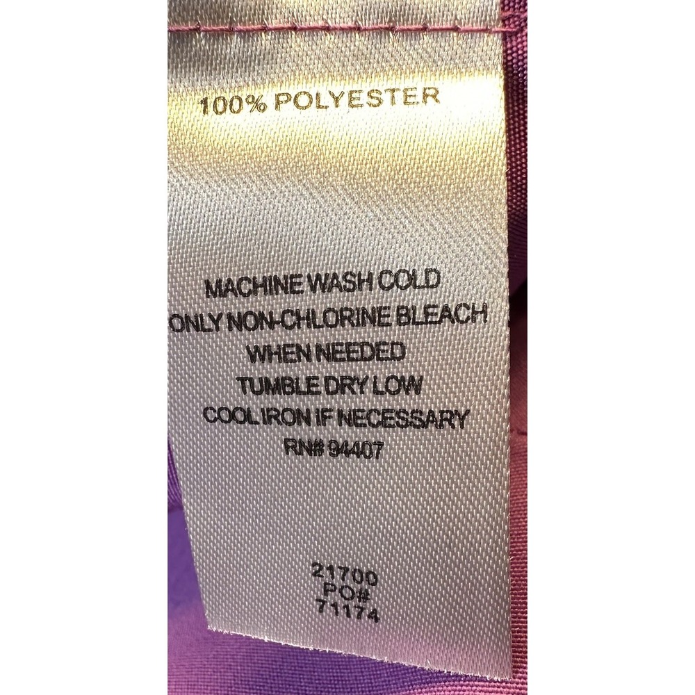 Travel Smith Tunic Top Womens Medium Purple Button Up Long Sleeve Front Pocket - Picture 11 of 12